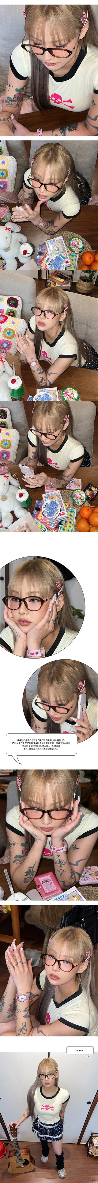 Rounding Shaper Horn-rimmed glasses
