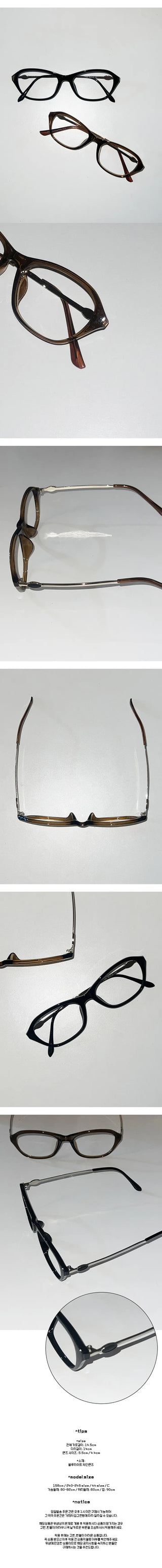 Rounding Shaper Horn-rimmed glasses