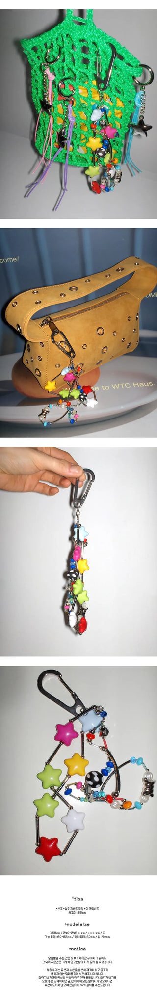 Star Candy Color Keychain Bag Decoration Bag