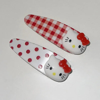 Cat clip pin check dot set of 2