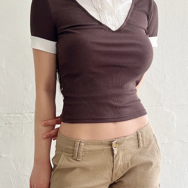 Layered shirt collar