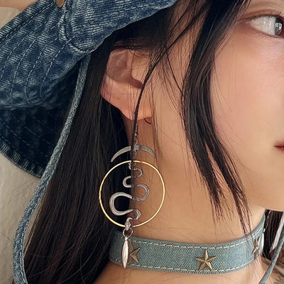 Snake Hippie Circle Earrings