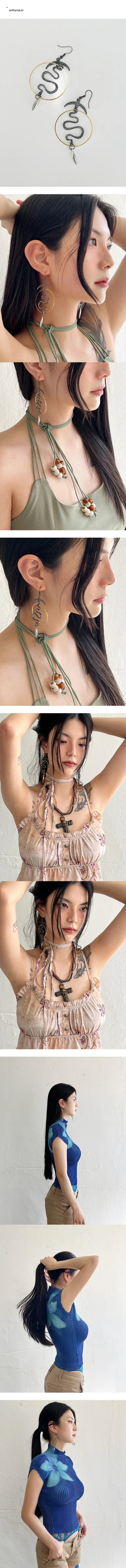 Snake Hippie Circle Earrings