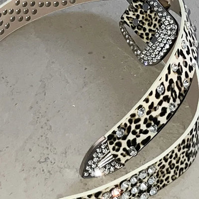 Bold cubic leopard y2k gyaru belt