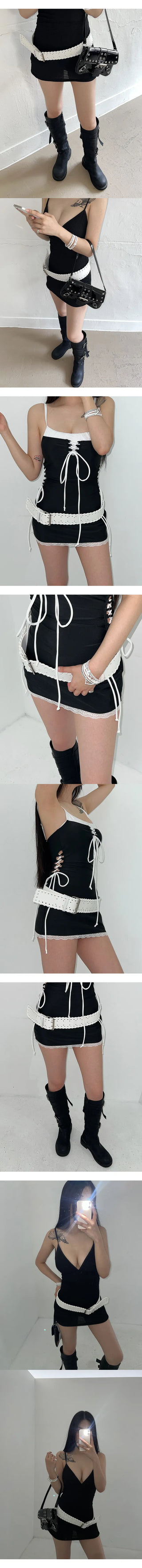White Stitch Bold Belt
