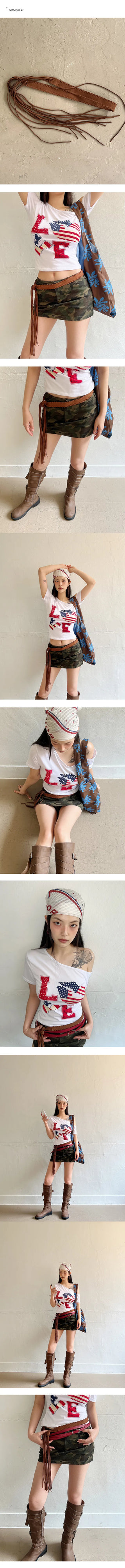 Brownie Suede Belt Bohemian Belt