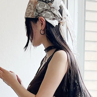 Paisley Lace Bandana Hair Bandana Bohemian Summer Festival Water Bomb