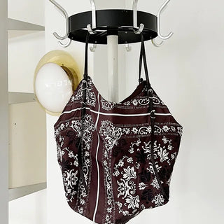 Bandana Paisley Brown Shopper Bag Shoulder Bag