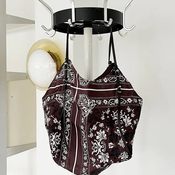 Bandana Paisley Brown Shopper Bag Shoulder Bag