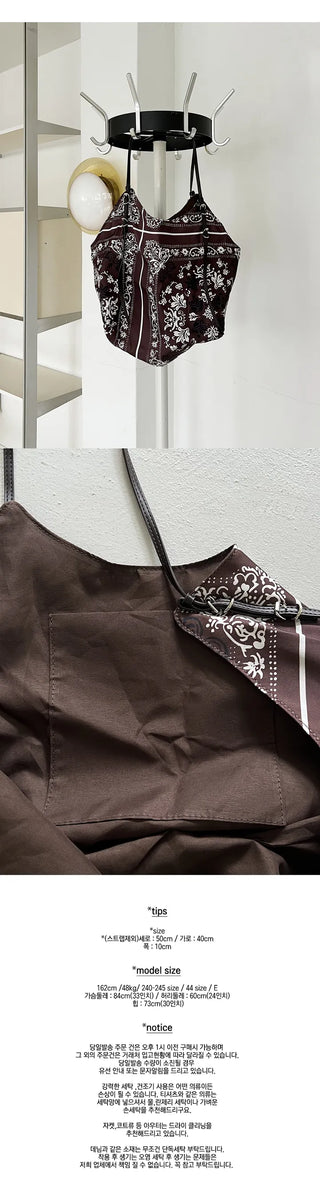 Bandana Paisley Brown Shopper Bag Shoulder Bag