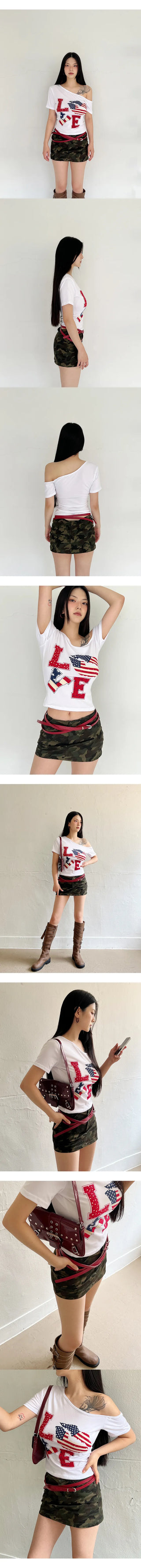 Camo micro mini skirt, size 2