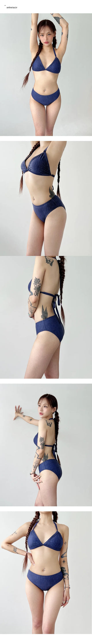 Deep Blue Bikini Water Bomb Drenched Show Festival Look