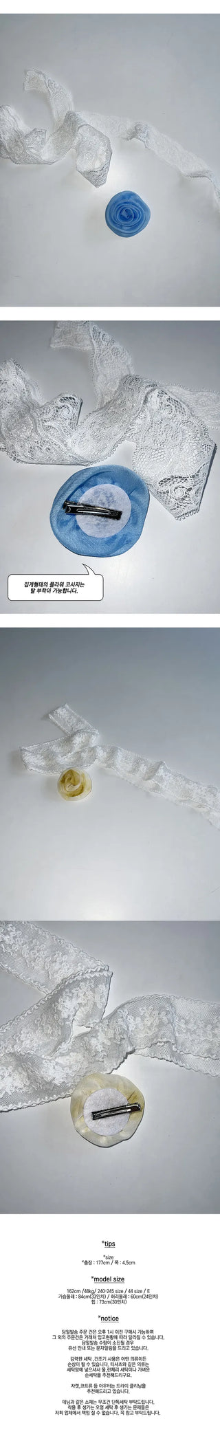 Flower corsage belt set scarf set