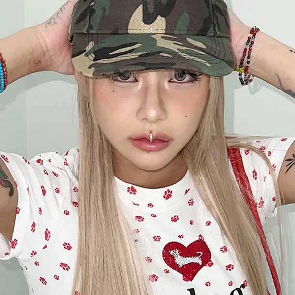 Camo sun cap sun visor hat