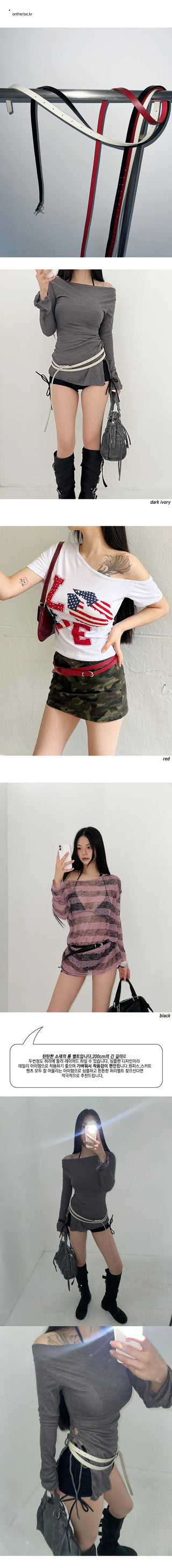 Hard double long belt,