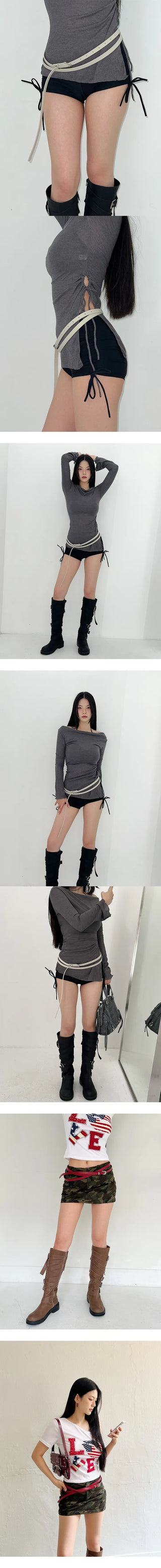 Hard double long belt,