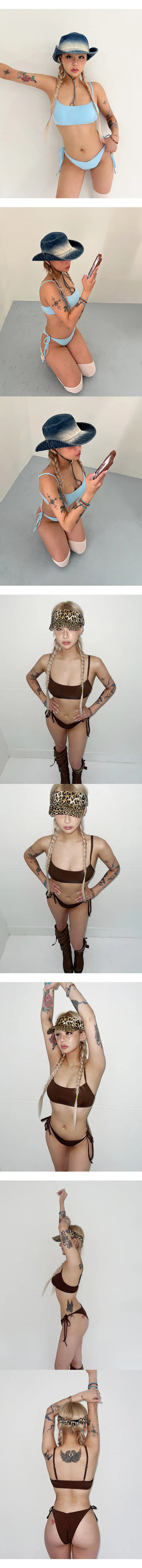 Double V color bikini
