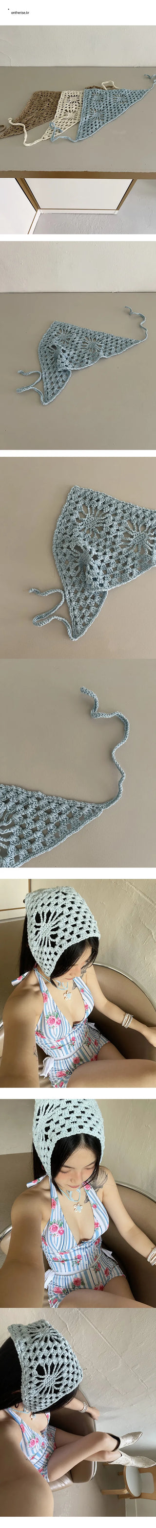 Crochet hair bandana
