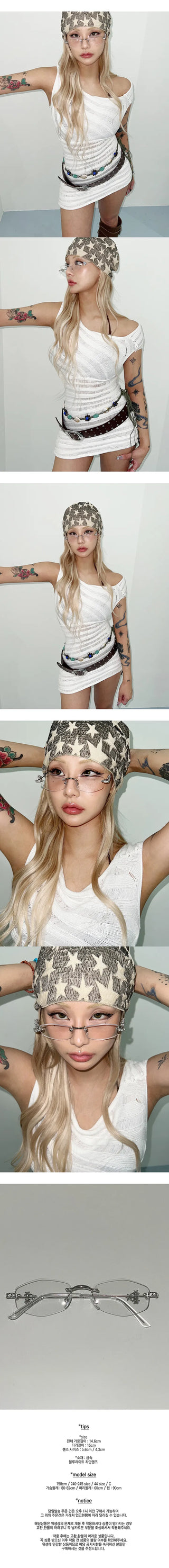 Winner Twinkle Rimless Glasses Geek Chic Glasses