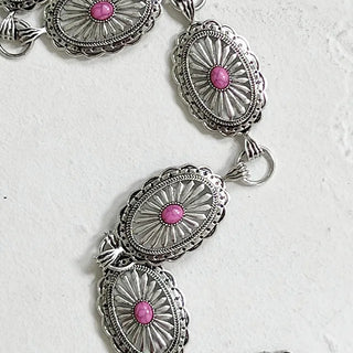 Pink Blast Gemstone Ethnic Belt Waist Belt