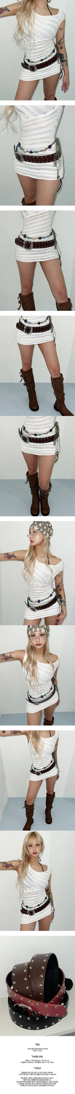 Basic stud belt waist belt