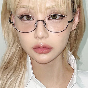 Blackline semi-rimless glasses Geek Chic glasses