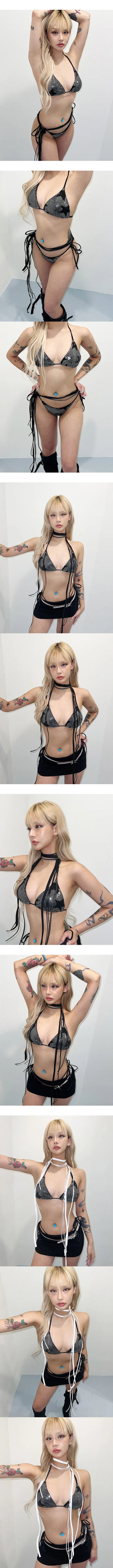Suede Strap Scarf Belt 3set