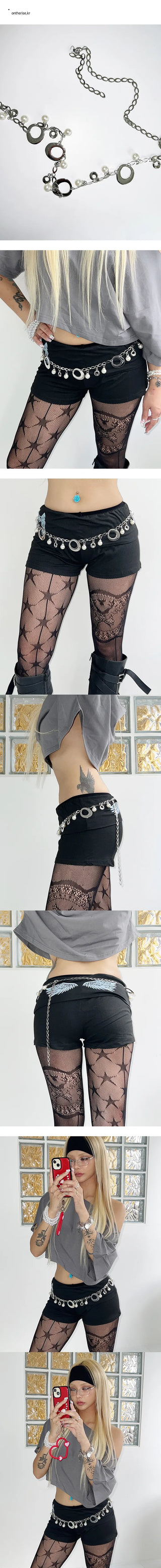 Latin silver pearl belt silver belt