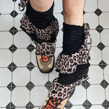 Leopard leg warmers