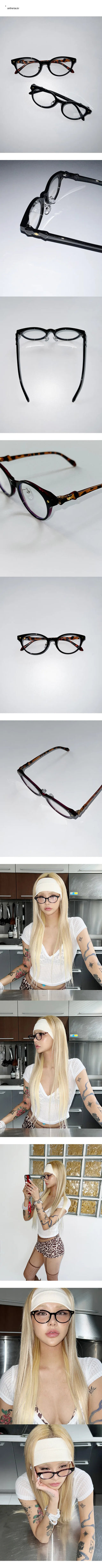 Round rounder horn-rimmed glasses,