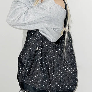 Dot Denim Bag Mori Girl Shoulder Bag