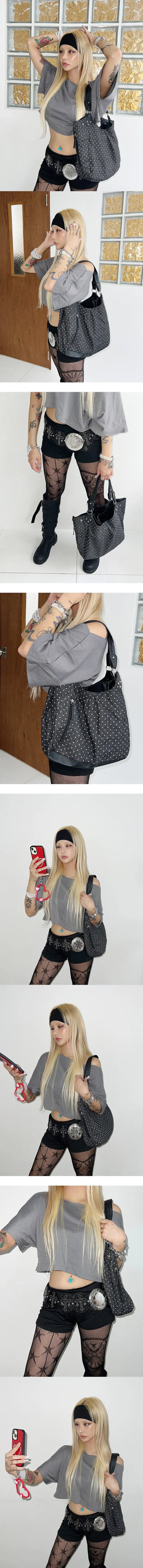 Dot Denim Bag Mori Girl Shoulder Bag