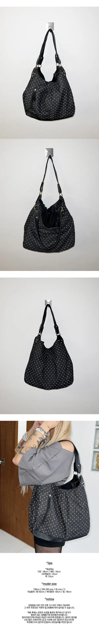 Dot Denim Bag Mori Girl Shoulder Bag