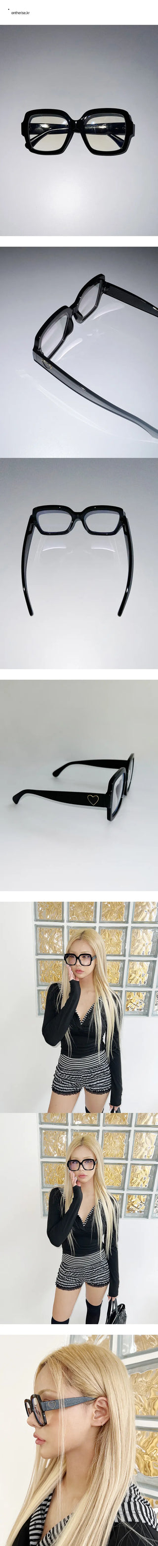 Heart Bold Horn-rimmed Glasses Frame