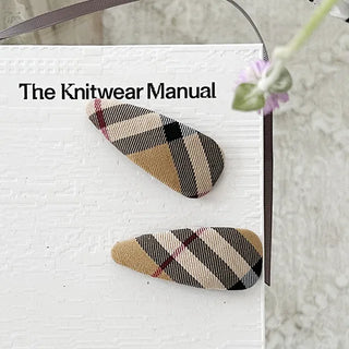 Bebe Check Hairpin Set set Preppy Look Geek Chic