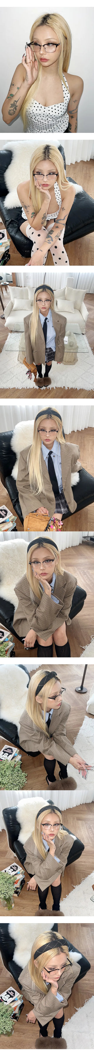 Classic black horn-rimmed glasses, blue light blocking,