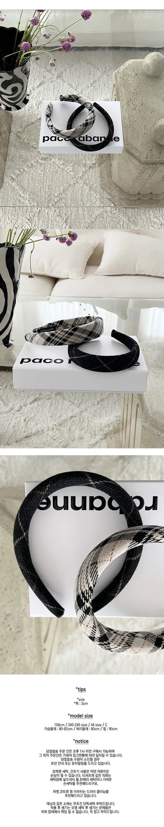 Steady check hairband  Preppy look, geek chic wedding guest look