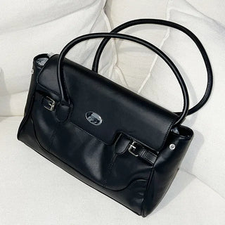 Black classic big shoulder bag
