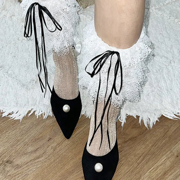Shasha Romantic Glitter Socks