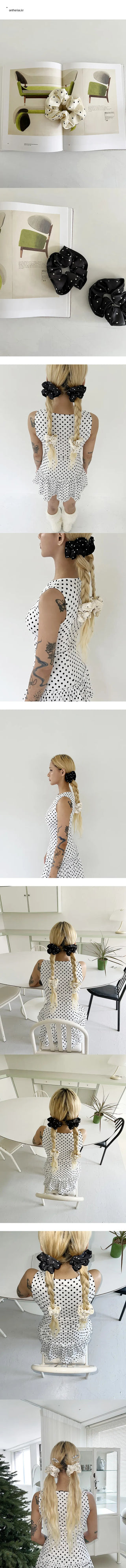 Dot scrunchie tripe band