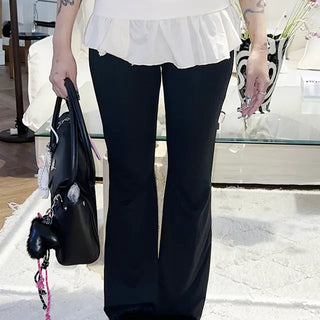 Frilly training pants, bootcut pants
