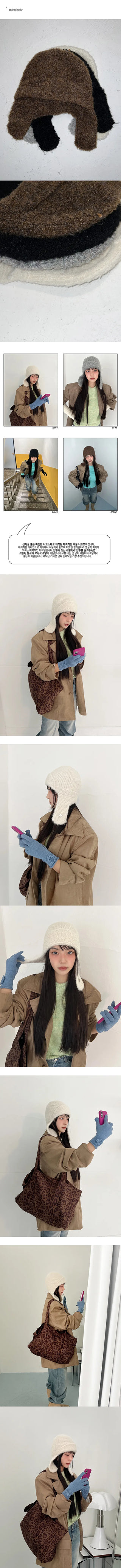 Standard Knit Hat Earmuffs  Winter Black Hat