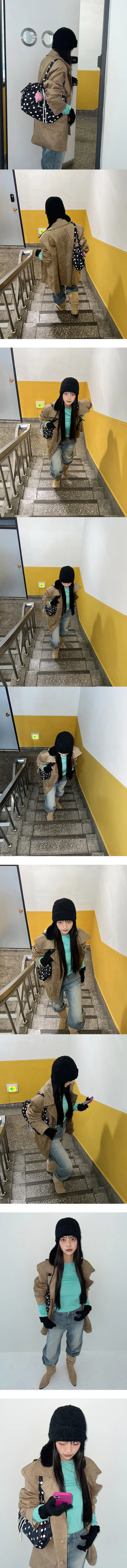 Standard Knit Hat Earmuffs  Winter Black Hat