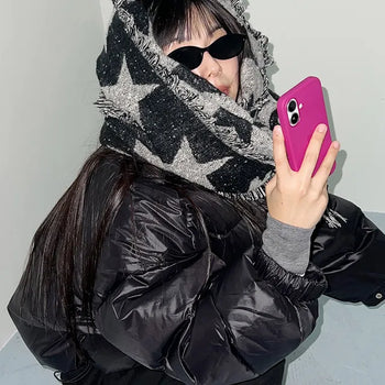 Star scarf, star muffler, blanket, winter goods, winter scarf