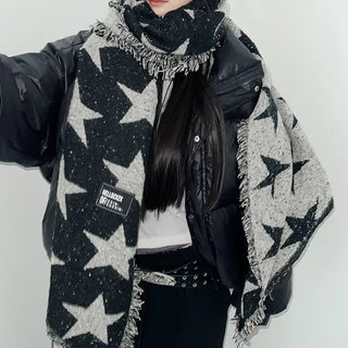 Star scarf, star muffler, blanket, winter goods, winter scarf