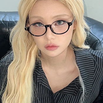 Undertake horn-rimmed glasses, color blue light blocking lenses
