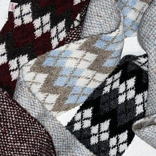 Argyle long muffler scarf, color