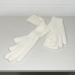Long gloves, angora style, long gloves,