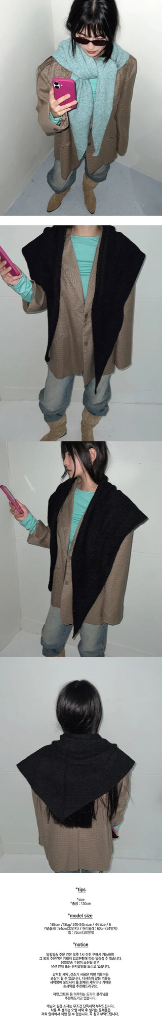 Shawl bonnet muffler scarf