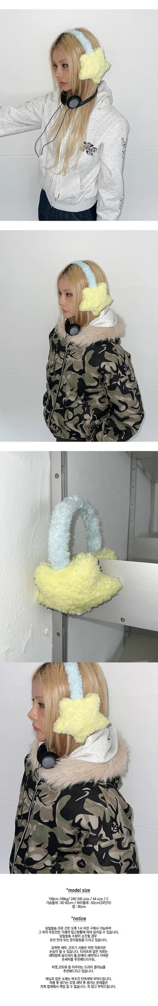 Candy Star Earmuffs Poggle Eco Fur